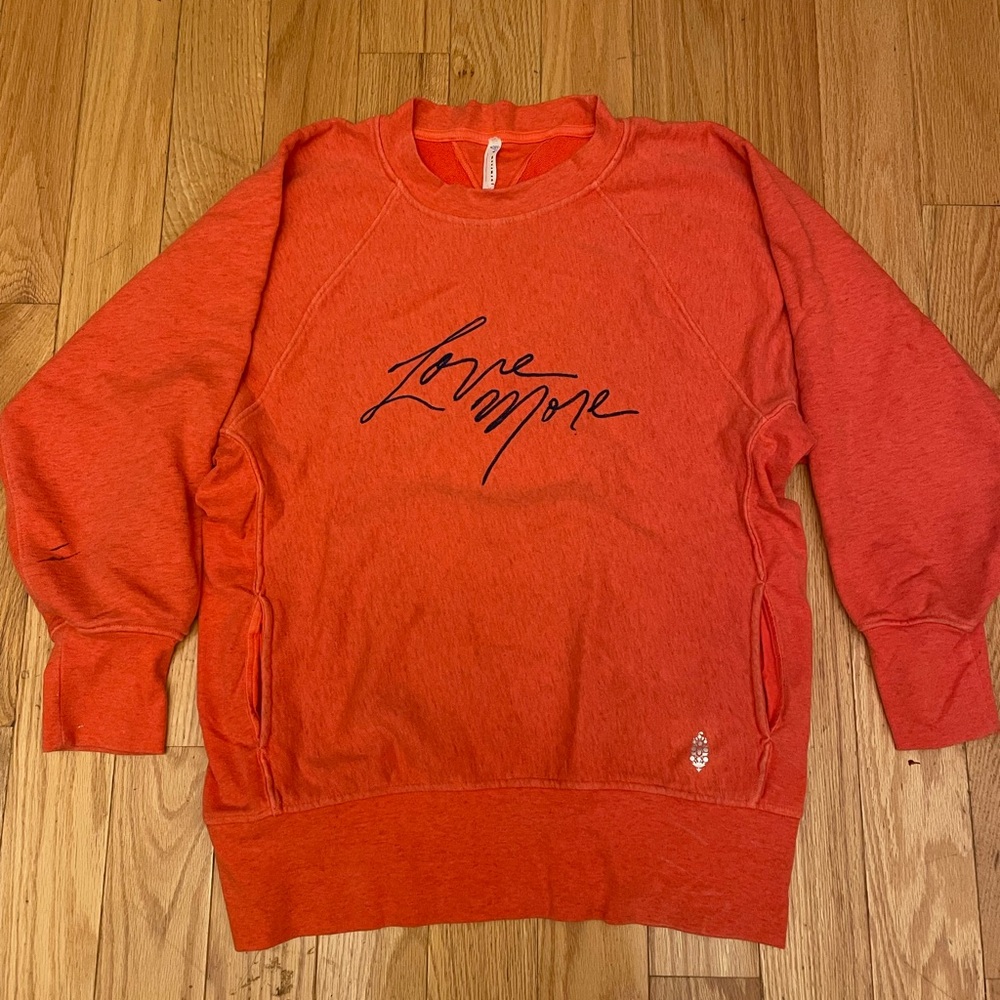 FP Movement “Love More” Tunic Sweatshirt in Size Small (it has pockets!)